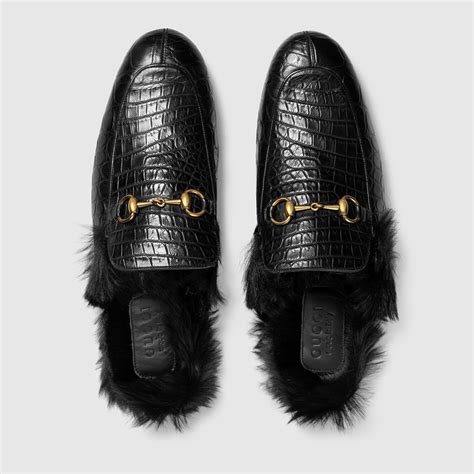 gucci leather slipper knockoff|Gucci crocodile slippers.